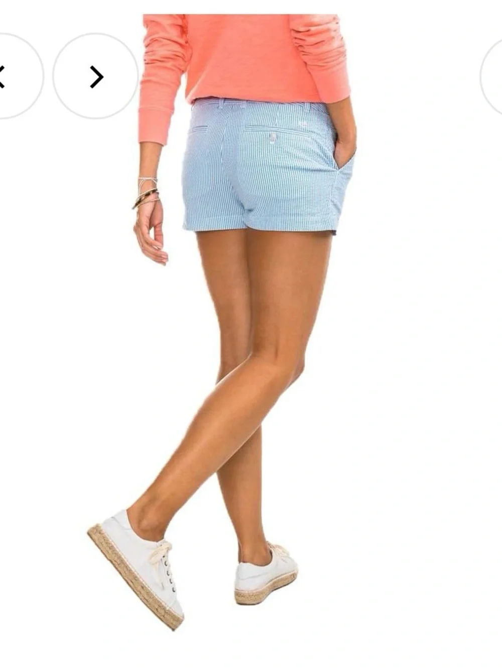 Southern Tide Leah Seersucker Shorts in “Boat Blue” Size 8 NWT - Picture 2 of 8